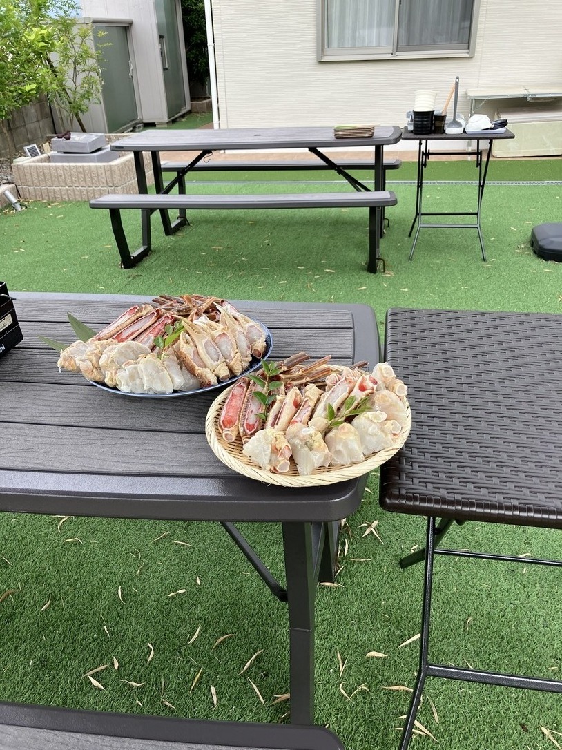 ガーデンで蟹を堪能